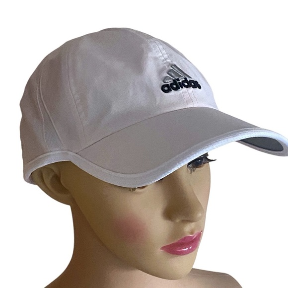 Adidas White Embroidered Aeroready Baseball Cap OSFA New without tags - Picture 2 of 6